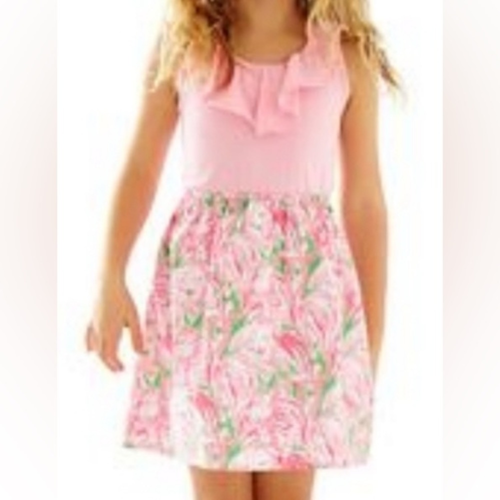 Lily Pulitzer Pink Flamingo Kids Dress Size 12-14